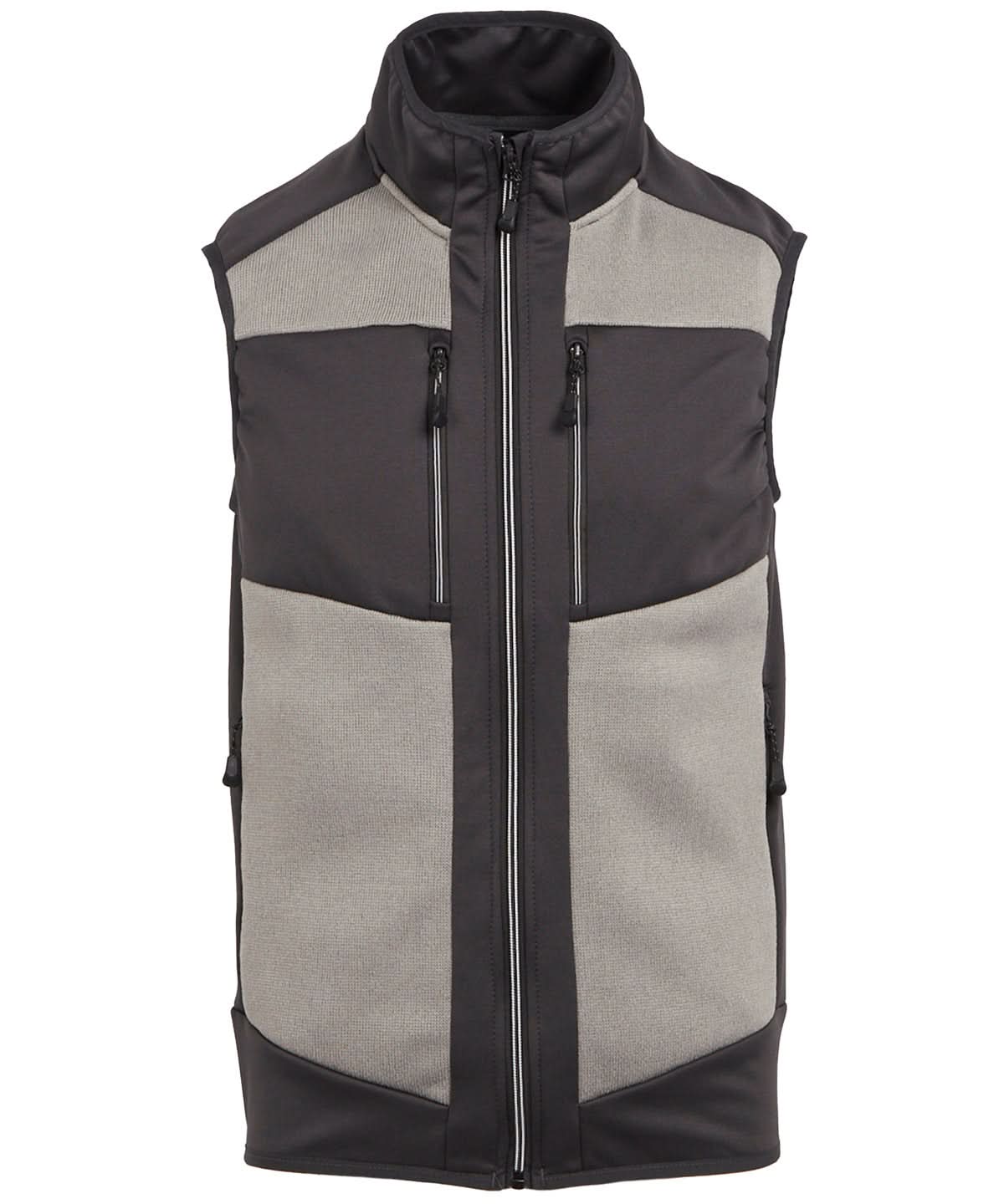Regatta Professional E Volve unisex knit effect stretch bodywarmer RG544 - Mineral Grey Ash - Customisable Bodywarmers