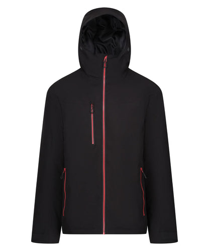 Regatta Professional Navigate waterproof insulated jacket RG580 - Black Classic Red - Customisable Jacket