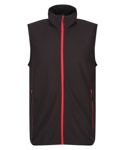 Regatta Professional Navigate fleece bodywarmer RG583 - Black Classic Red - Customisable Bodywarmers