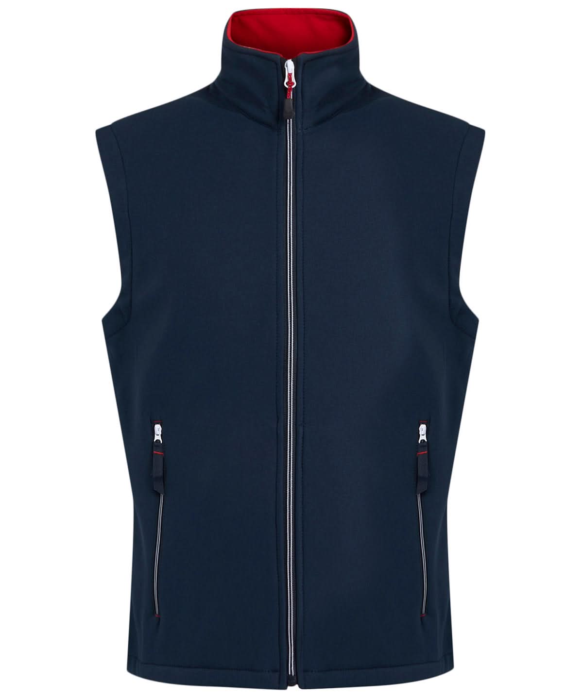 Regatta Professional Ascender 2 layer softshell bodywarmer RG591 - Navy Classic Red - Customisable Bodywarmers