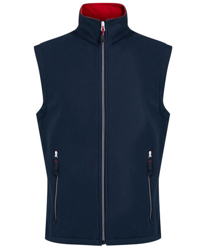 Regatta Professional Ascender 2 layer softshell bodywarmer RG591 - Navy Classic Red - Customisable Bodywarmers