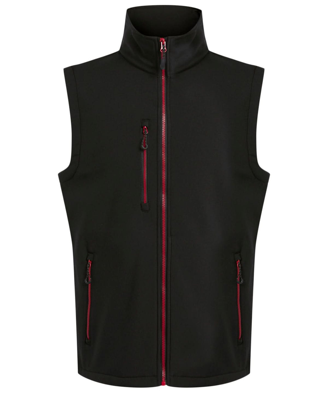 Regatta Professional Navigate 2 layer softshell bodywarmer RG595 - Black Classic Red - Customisable Bodywarmers