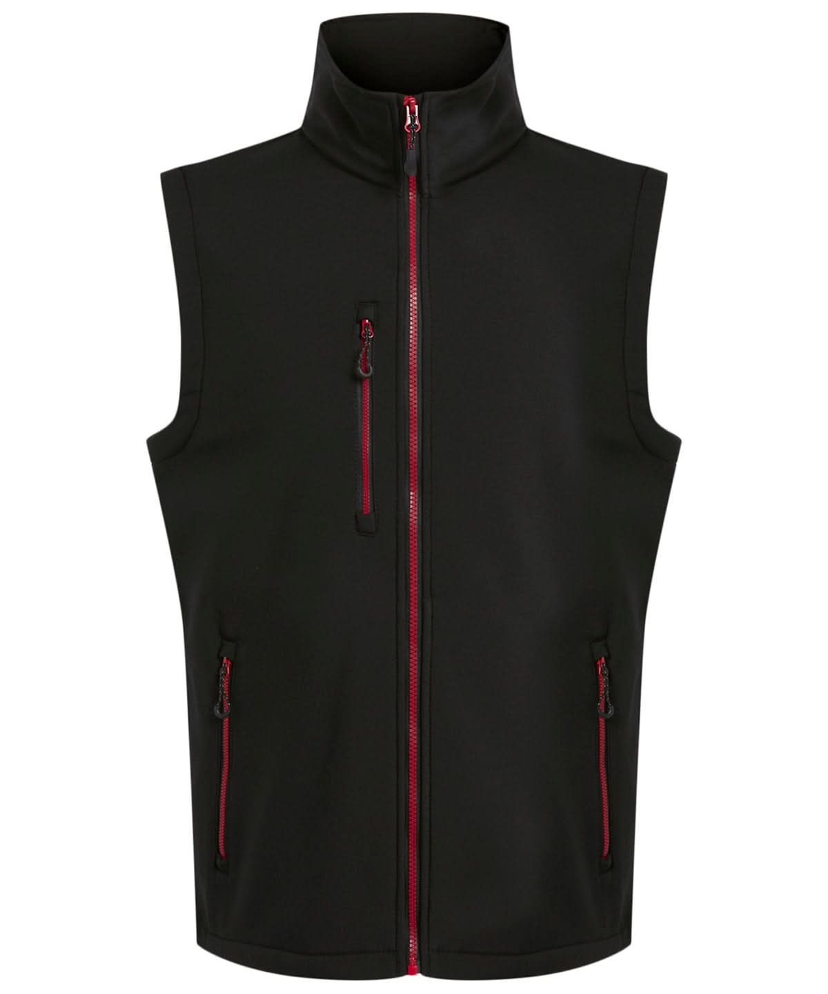 Regatta Professional Navigate 2 layer softshell bodywarmer RG595 - Black Classic Red - Customisable Bodywarmers
