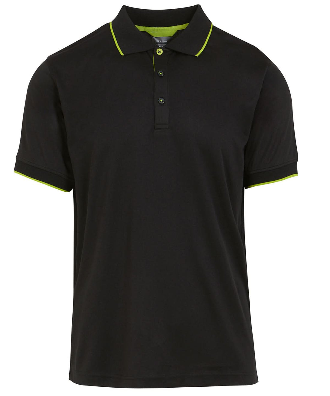 Navigate short sleeve polo - RG596 - Black Lime - Customisable Polo Shirts