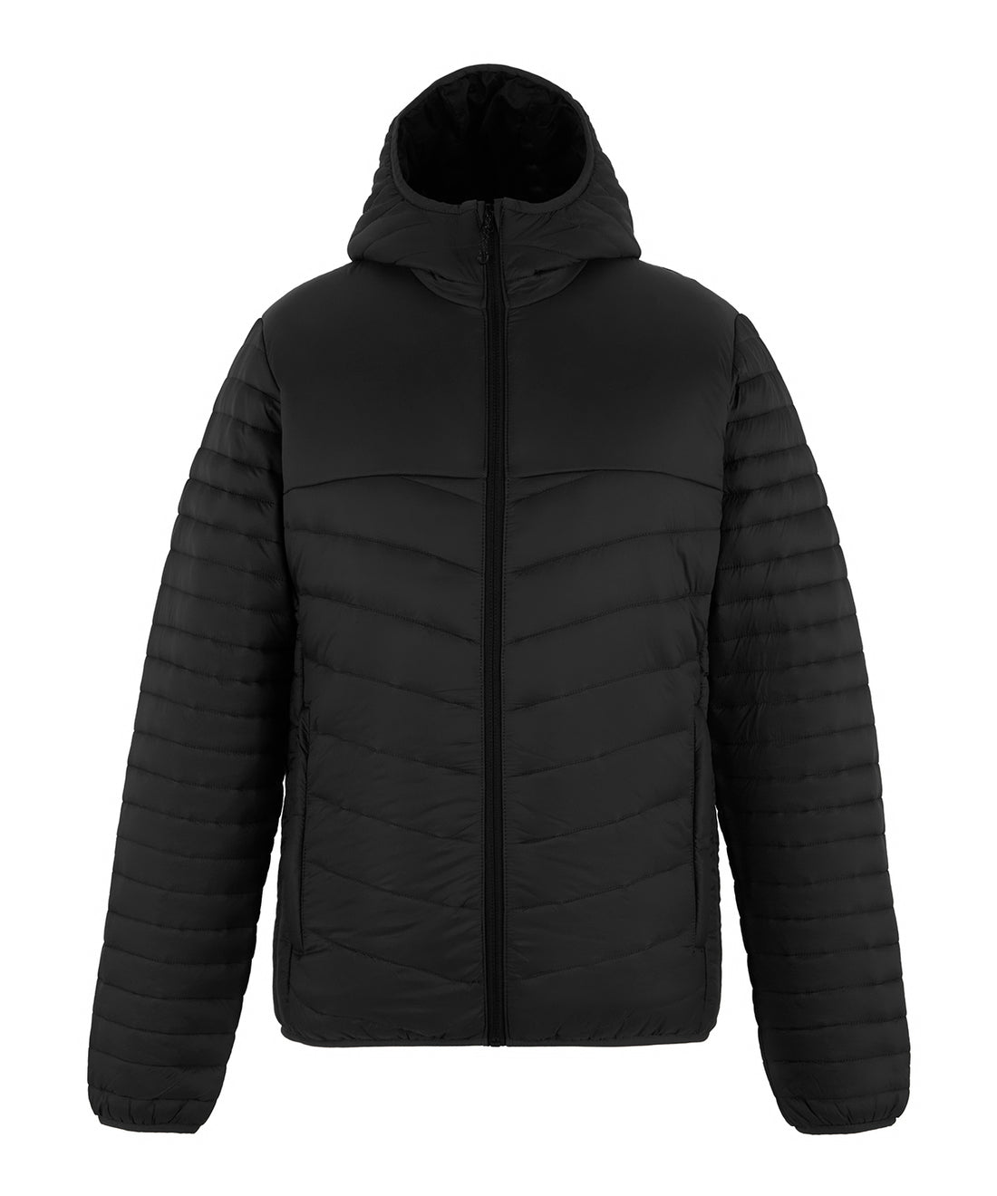 Loftlite hooded baffle jacket - TRA964 - Black Black - Customisable Jackets