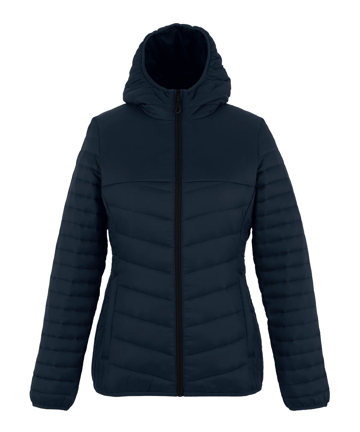 Loftlite women’s hooded baffle jacket - RG691 - Navy Black - Customisable Jackets