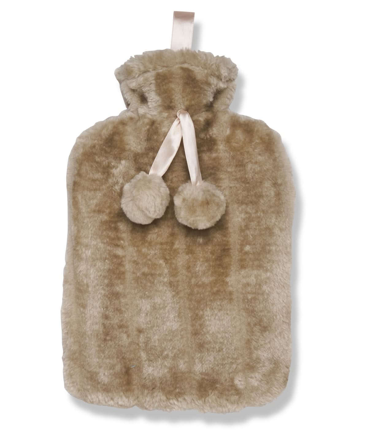 Ribbon Luxury classic faux fur hot water bottle and cover RI011 - - Customisable Hot Water Bottles &amp; Covers