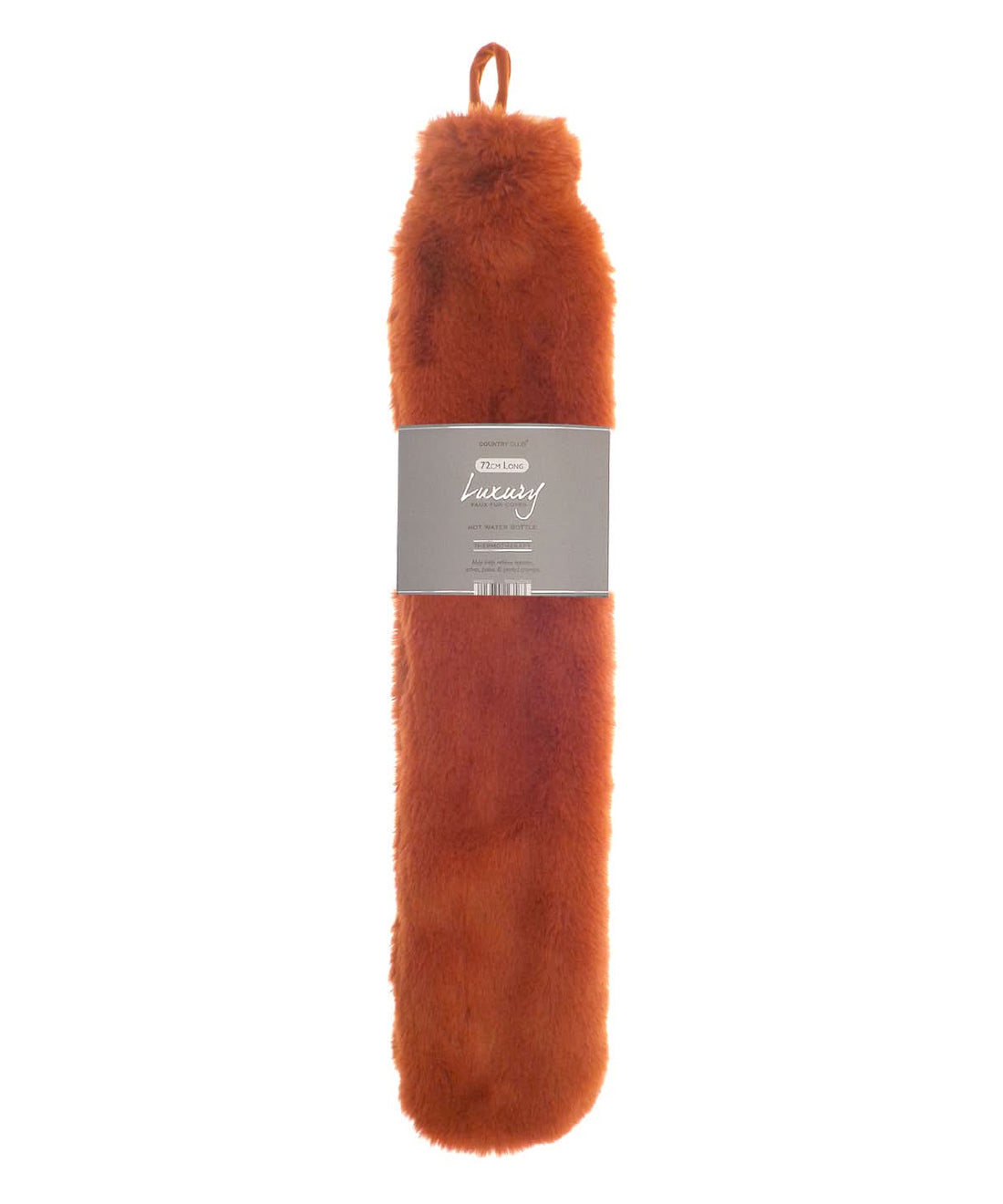 Ribbon Super luxury faux fur long hot water bottle and cover RI022 - Bronze One size - Customisable Hot Water Bottles &amp; Covers