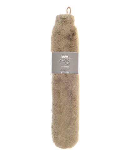 Ribbon Super luxury faux fur long hot water bottle and cover RI022 - Natural One size - Customisable Hot Water Bottles &amp; Covers