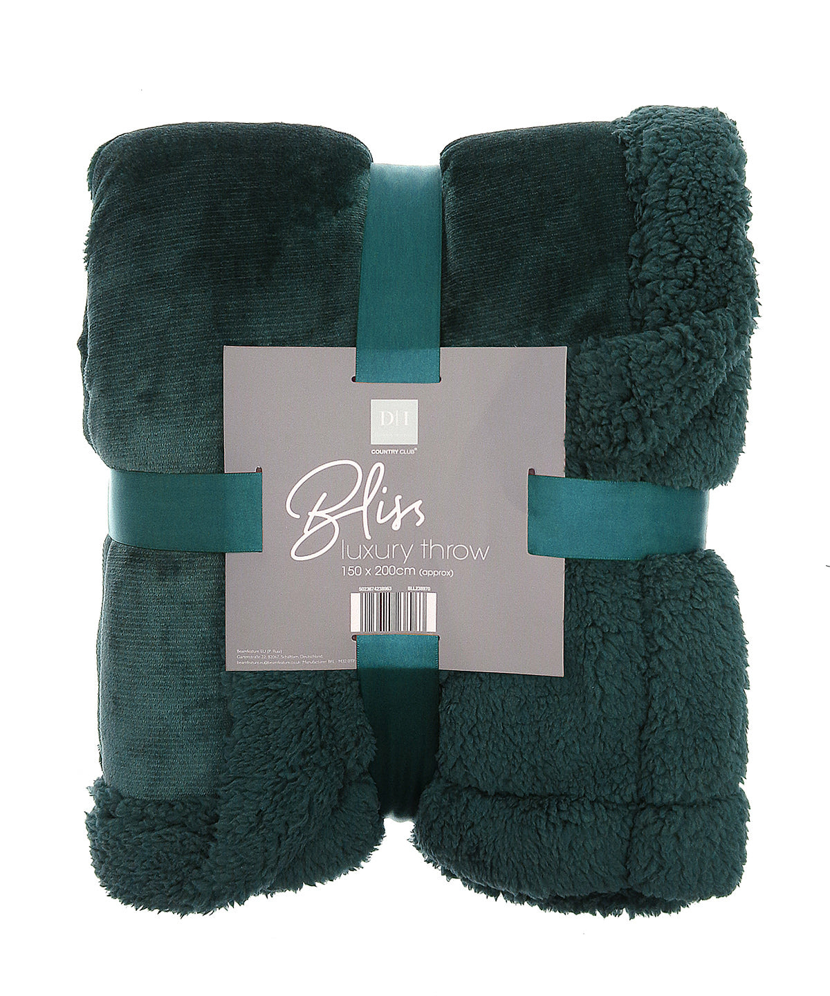 Sherpa winter throw - RI027 - Green One size - Customisable Blankets