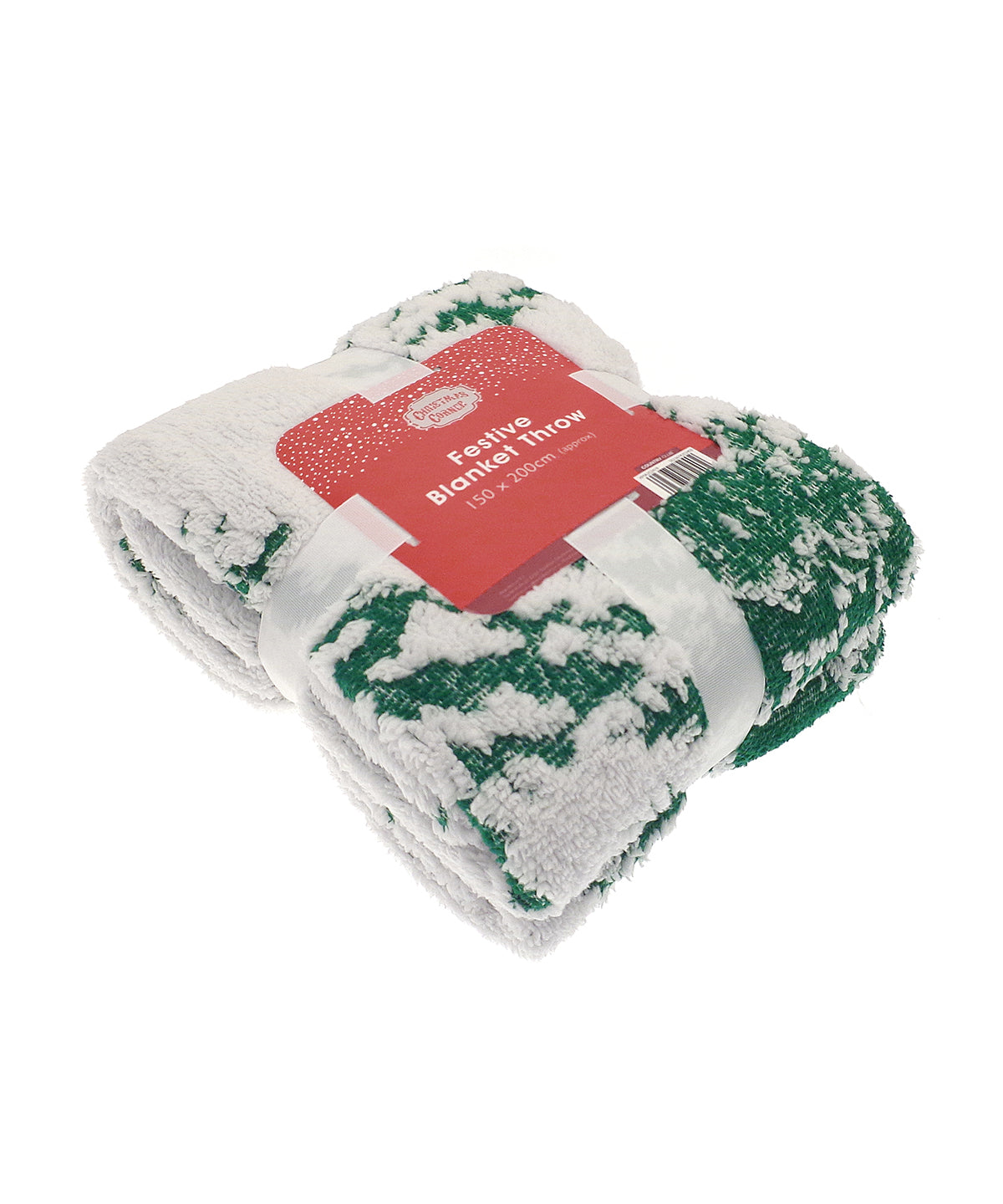 Christmas tree jacquard sherpa throw - RI030 - Christmas Tree One size - Customisable Blankets