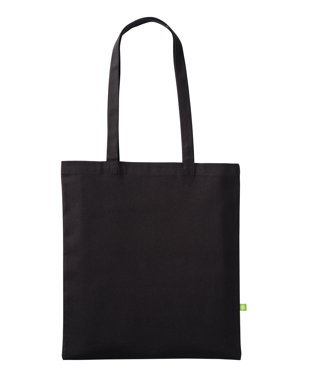 Premium organic canvas shopper long handle - RL065 - Black One size - Customisable Bags
