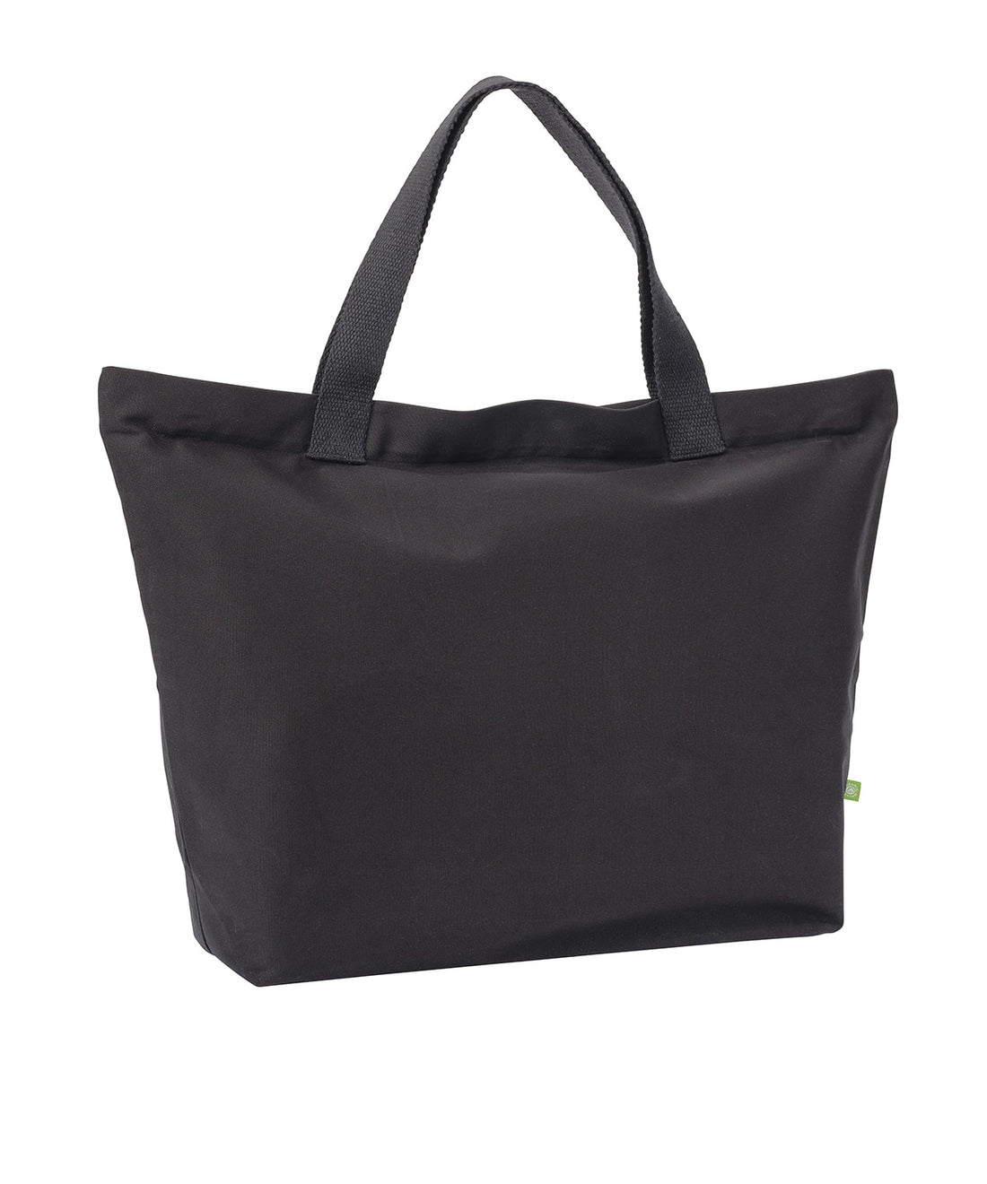 Elba organic canvas premium zip tote - RL069 - Black One size - Customisable Bags