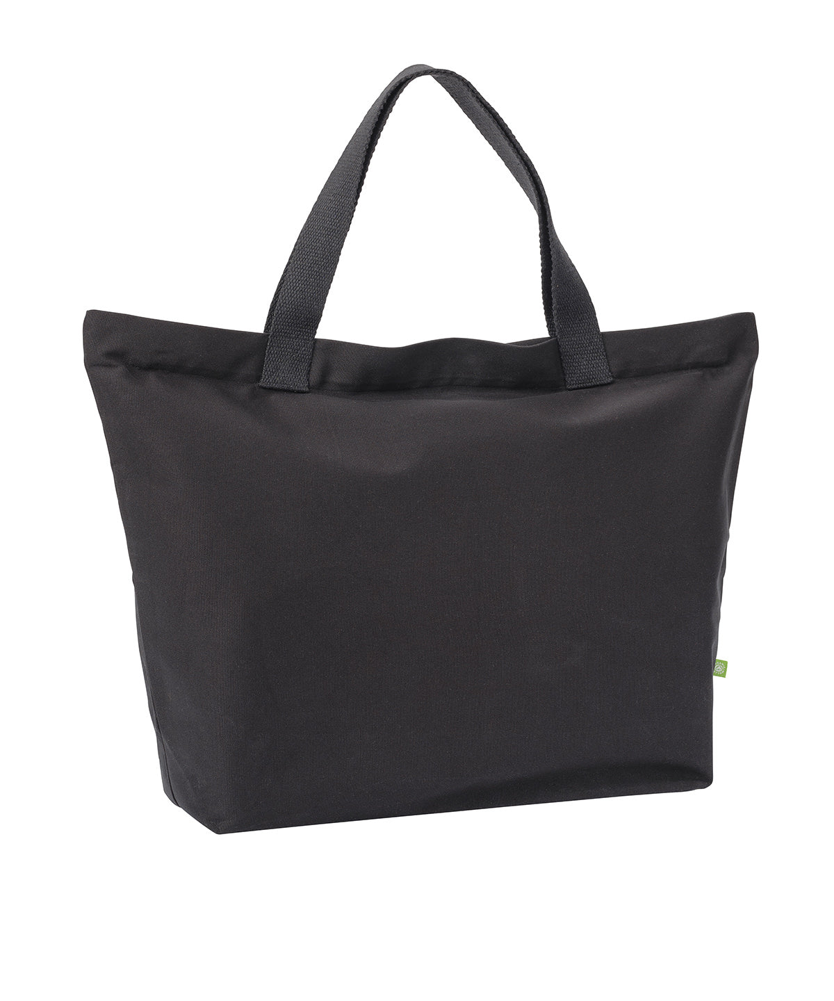 Elba organic canvas premium zip tote - RL069 - Black One size - Customisable Bags