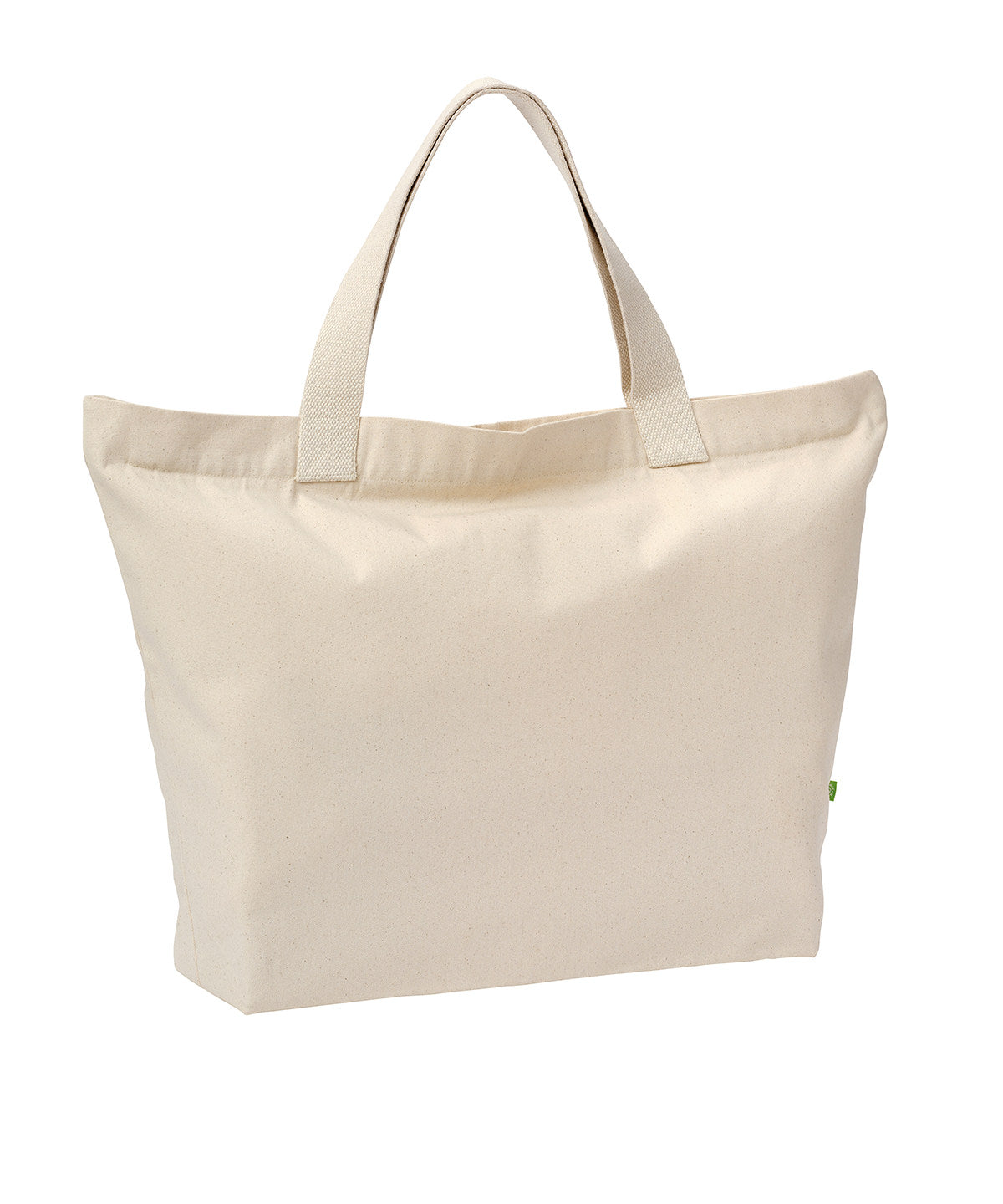Elba organic canvas premium zip tote - RL069 - Natural One size - Customisable Bags