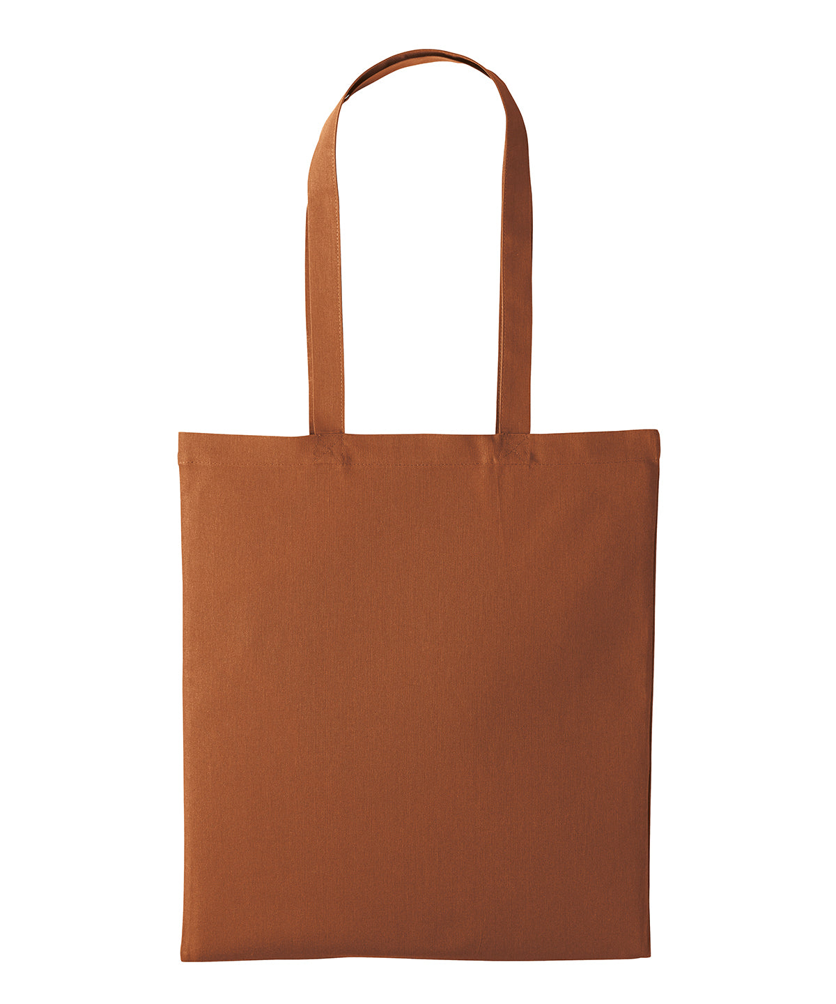 Recycled cotton shopper long handle - RL600 - Chestnut One size - Customisable Bags
