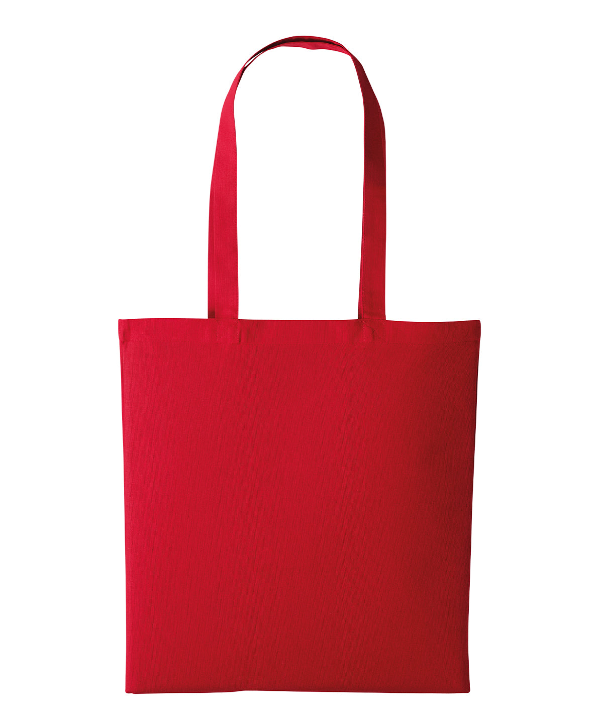 Recycled cotton shopper long handle - RL600 - Fire Red One size - Customisable Bags