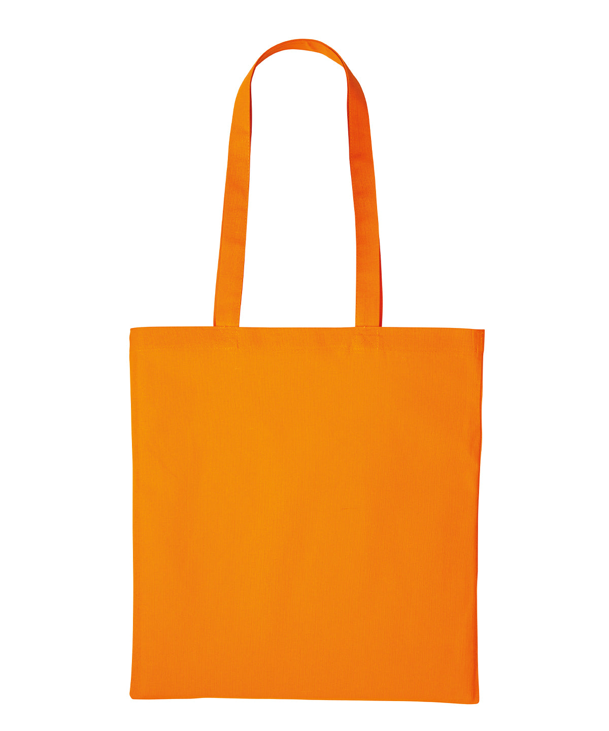 Recycled cotton shopper long handle - RL600 - Orange One size - Customisable Bags