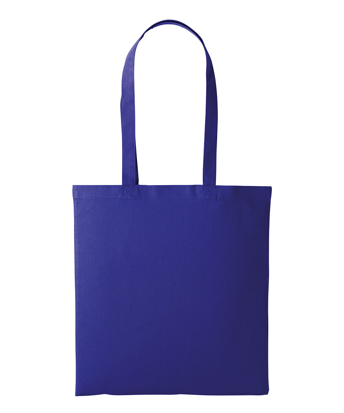 Recycled cotton shopper long handle - RL600 - Purple One size - Customisable Bags