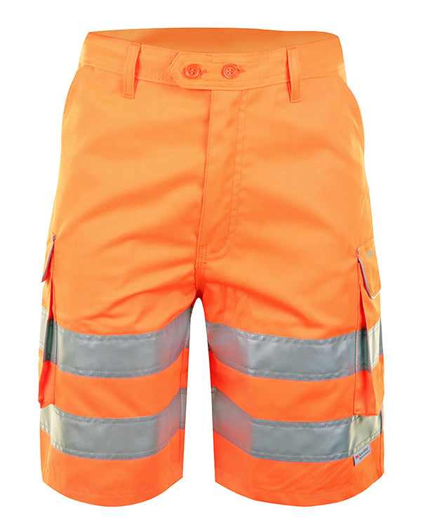 Beeswift Hi Vis Rail Spec Shorts Rss - Orange - Customisable Shorts