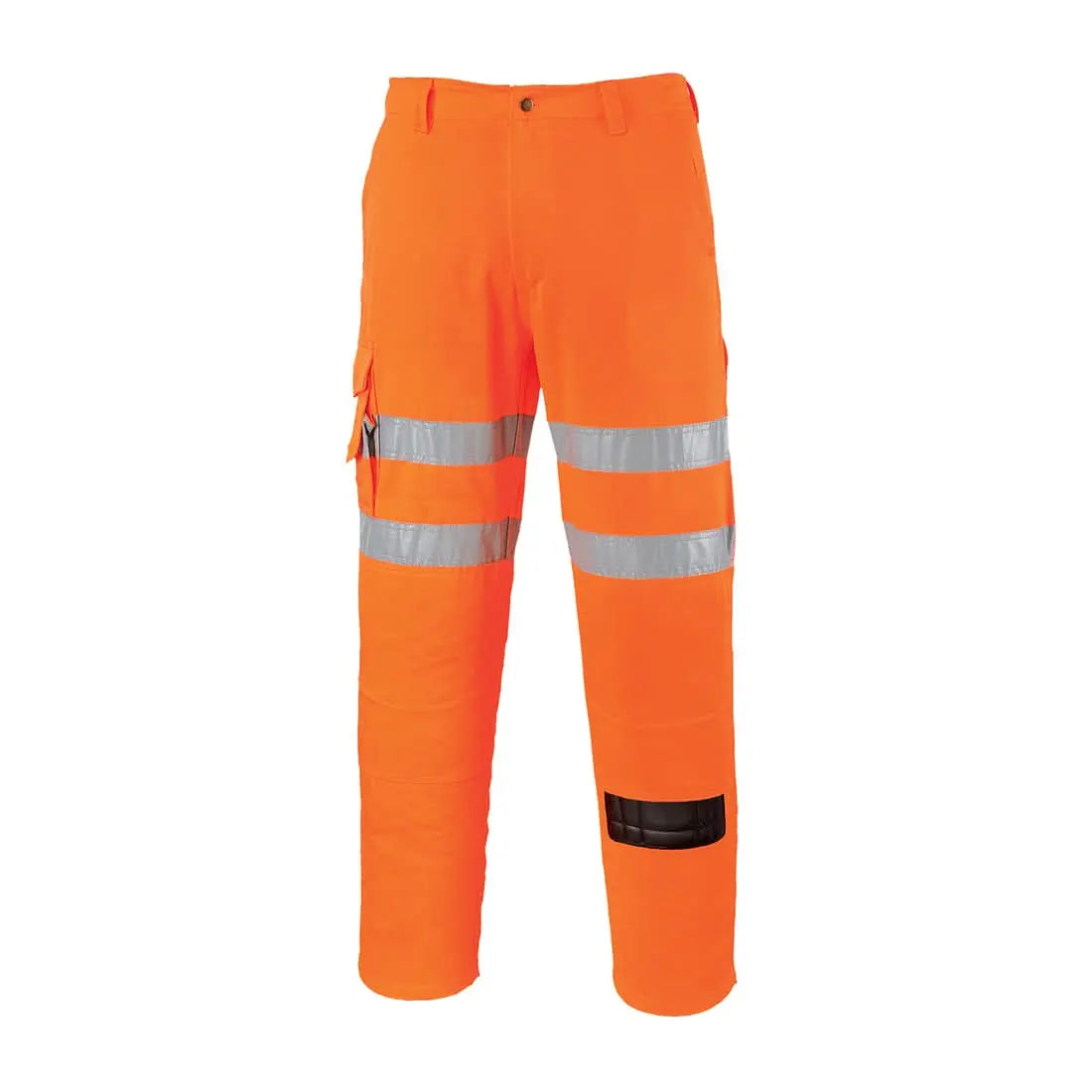 Hi Vis Rail Work Trousers Rt46 - Orange Tall - Customisable Work Trousers