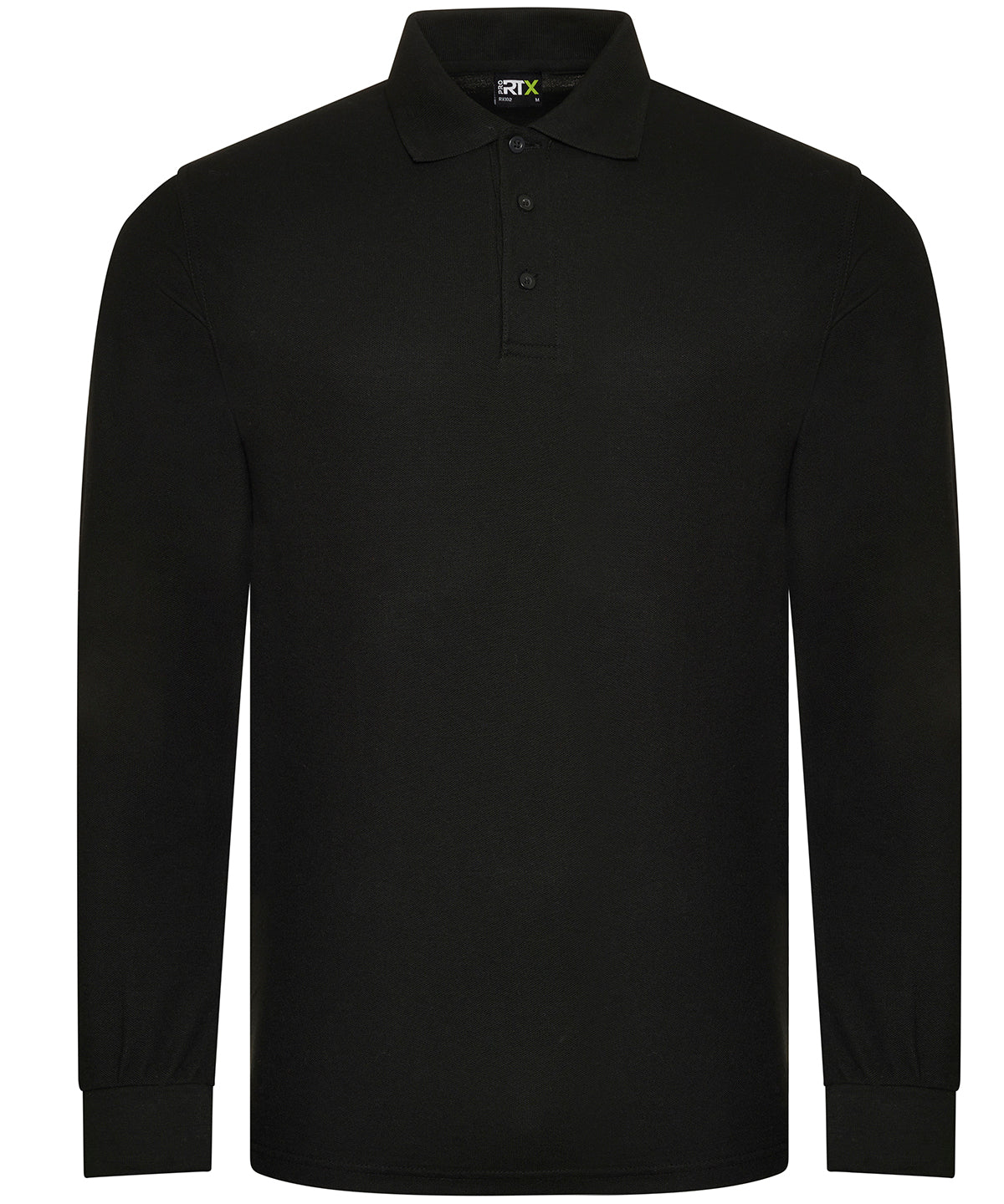 Pro long sleeve polo - RX102 - Black XS - Customisable Polo Shirts