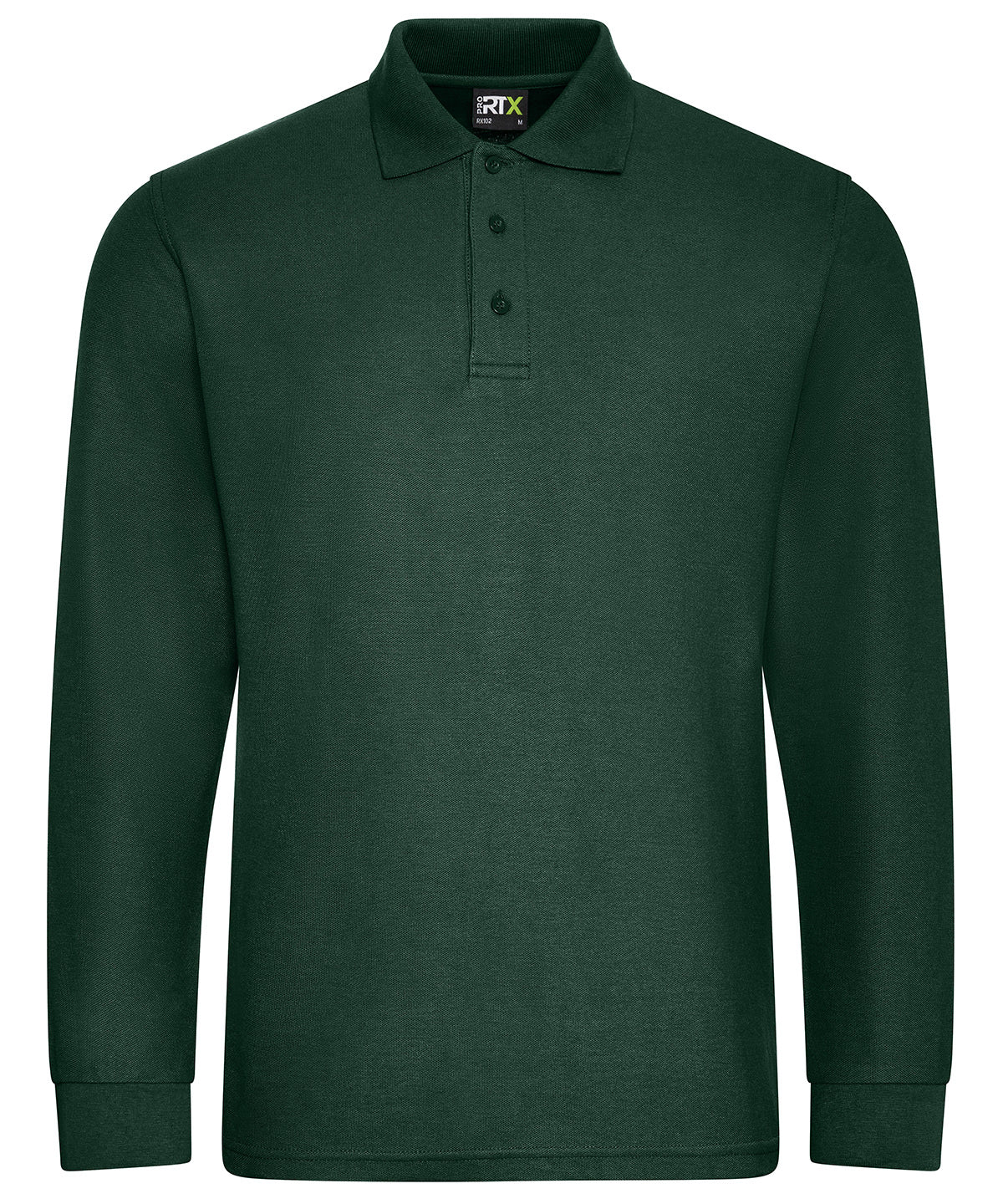 Pro long sleeve polo - RX102 - Bottle Green XS - Customisable Polo Shirts