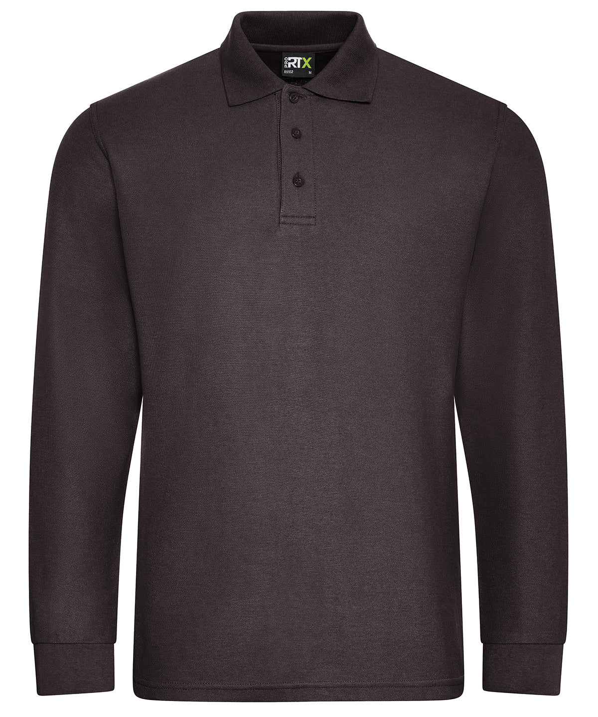 Pro long sleeve polo - RX102 - Charcoal XS - Customisable Polo Shirts