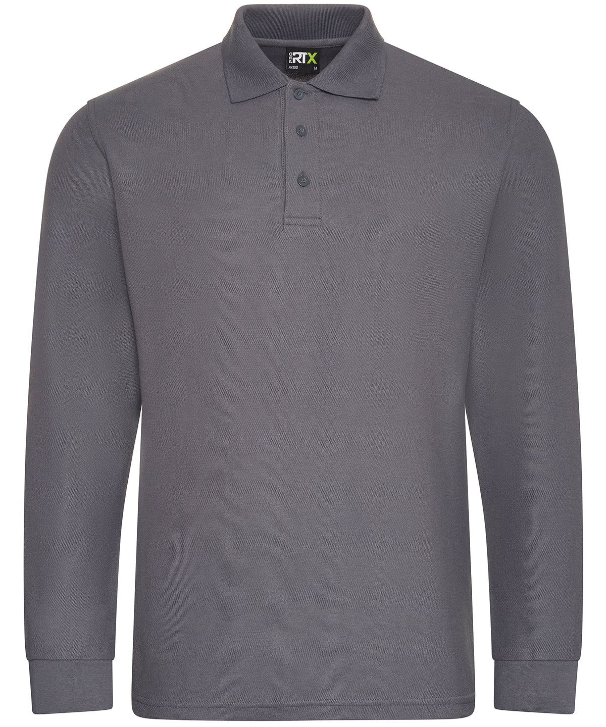 Pro long sleeve polo - RX102 - Grey XS - Customisable Polo Shirts