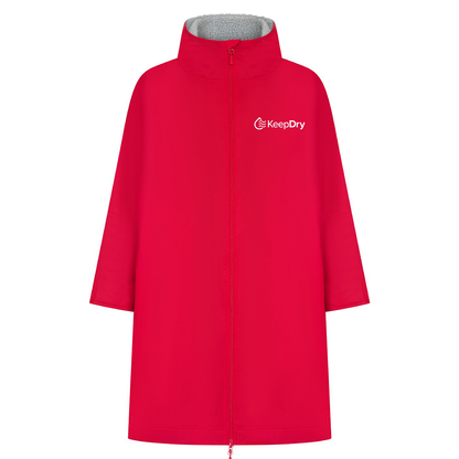 KeepDry - All Weather Dry Robe - Kids - Red - Customisable Jacket