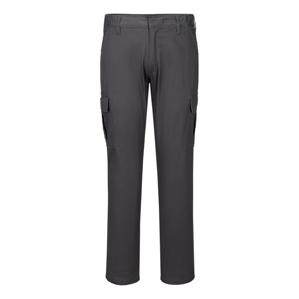 Stretch Slim Fit Combat Trousers - S231 - Metal Grey - Customisable Work Trousers