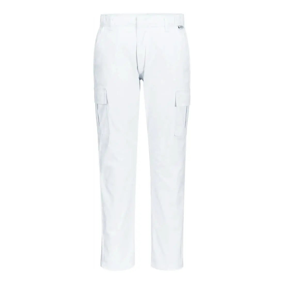 Stretch Slim Fit Combat Trousers S231 - White - Customisable Work Trousers