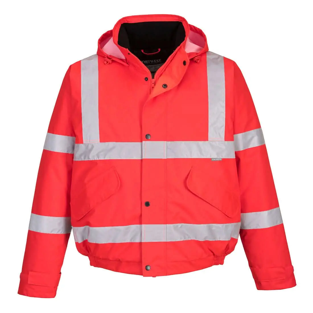 Hi Vis Winter Bomber Jacket S463 - Red - Customisable Insulated Jackets