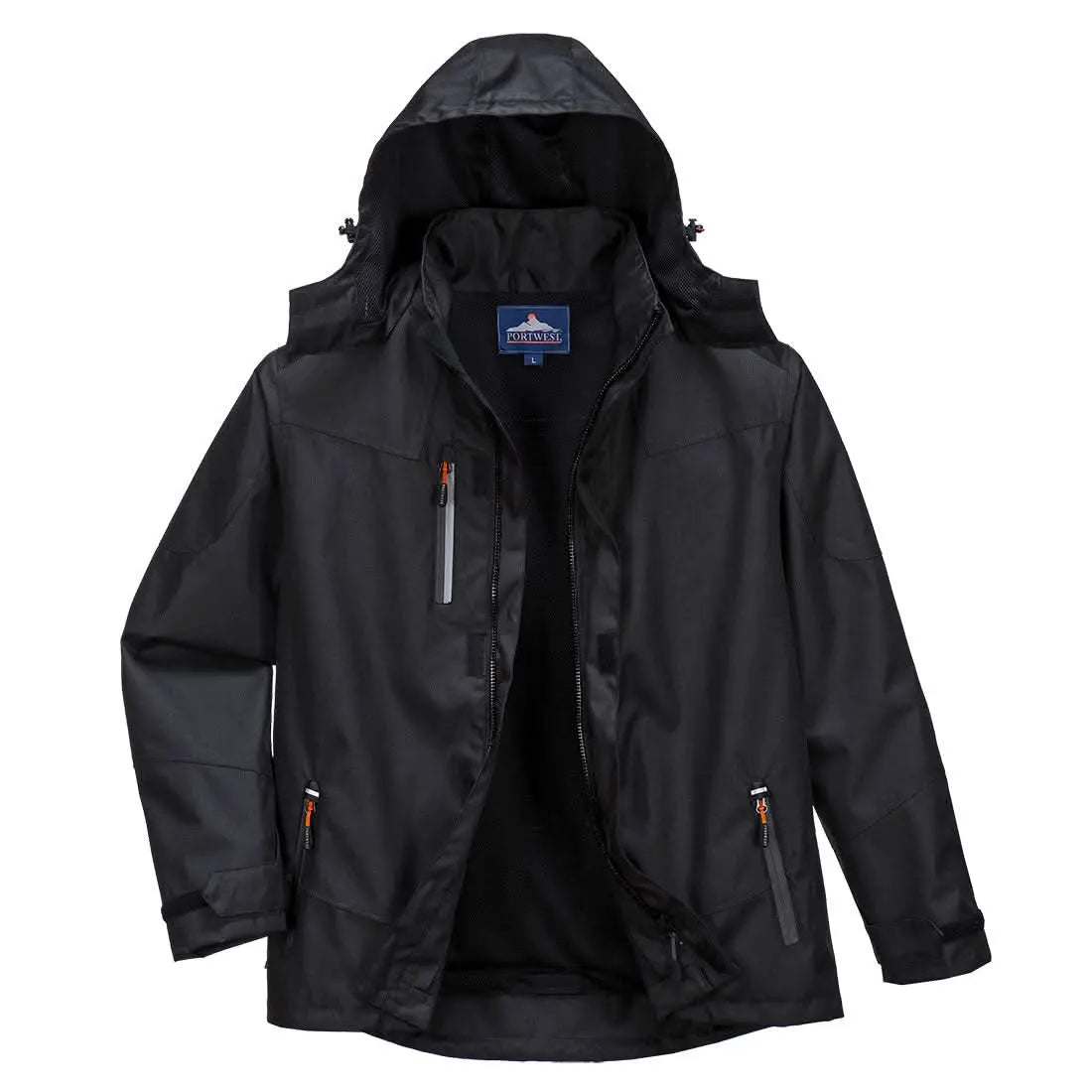 Outcoach Rain Jacket - S555 - Black - Customisable Rain Jackets