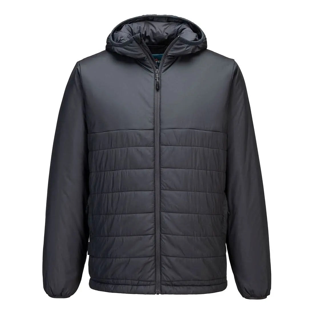 Professional Hooded Insulated Baffle Jacket S608 - Metal Grey - Customisable Baffle Jackets