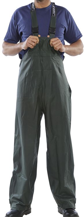 Beeswift Super Bib &amp; Brace Sbdbb - Olive Green - Customisable Bib &amp; Braces