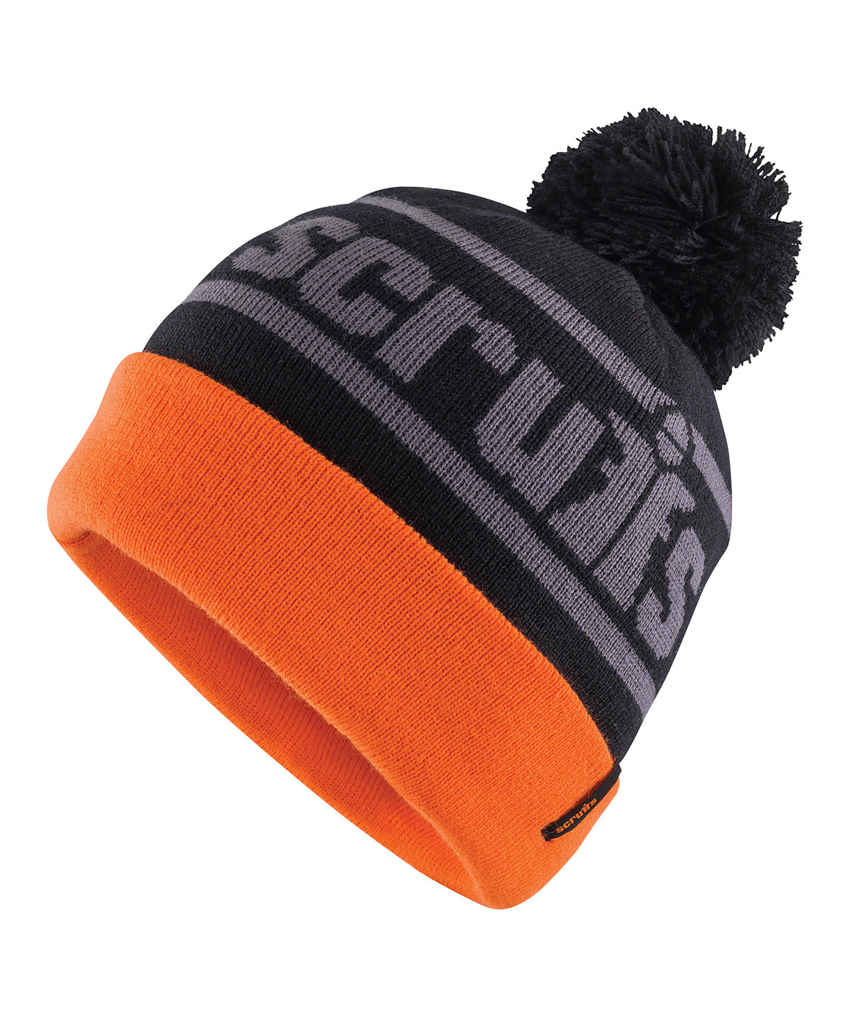 Trade bobble hat - SH023 - Black Orange One size - Customisable Beanies