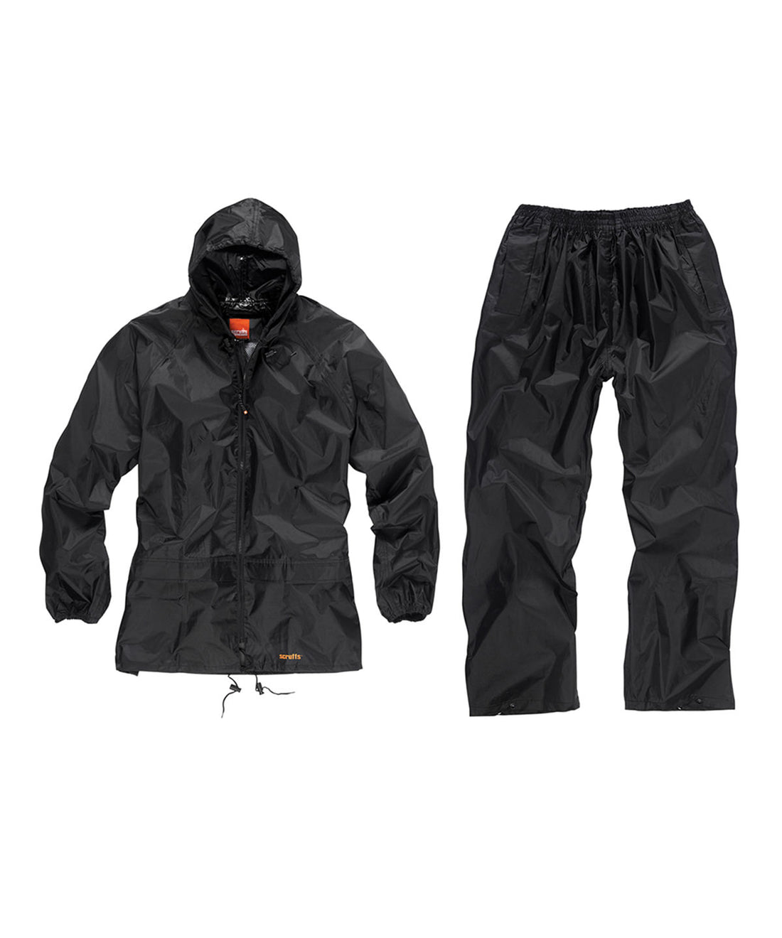 2-piece waterproof suit - SH074 - Black - Customisable Rain Suits