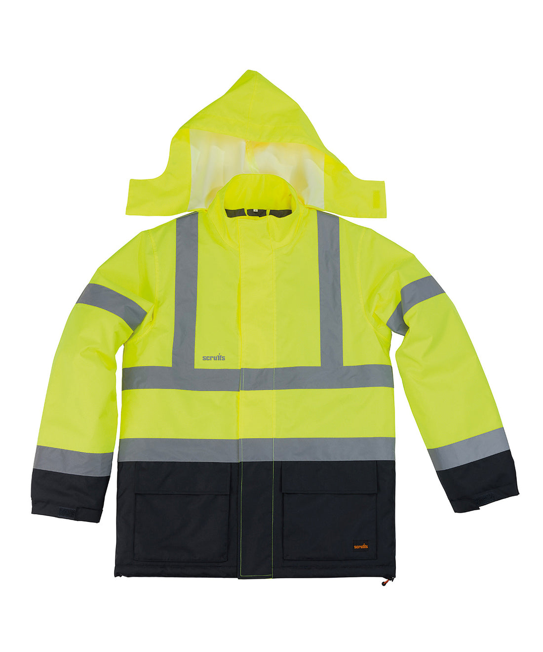High-visibility waterproof jacket - SH090 - Yellow Navy - Customisable Jackets