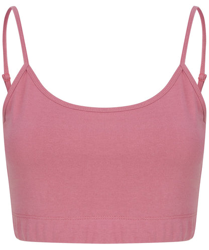 SF Womens sustainable fashion cropped cami top with adjustable straps SK230 - - Customisable T-Shirt
