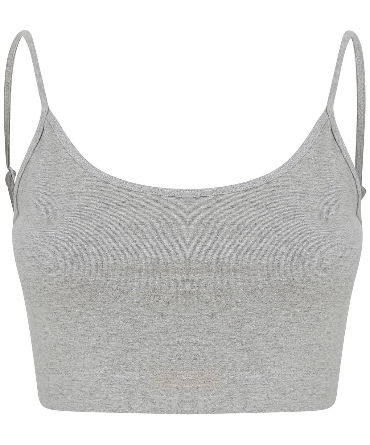 SF Womens sustainable fashion cropped cami top with adjustable straps SK230 - - Customisable T-Shirt