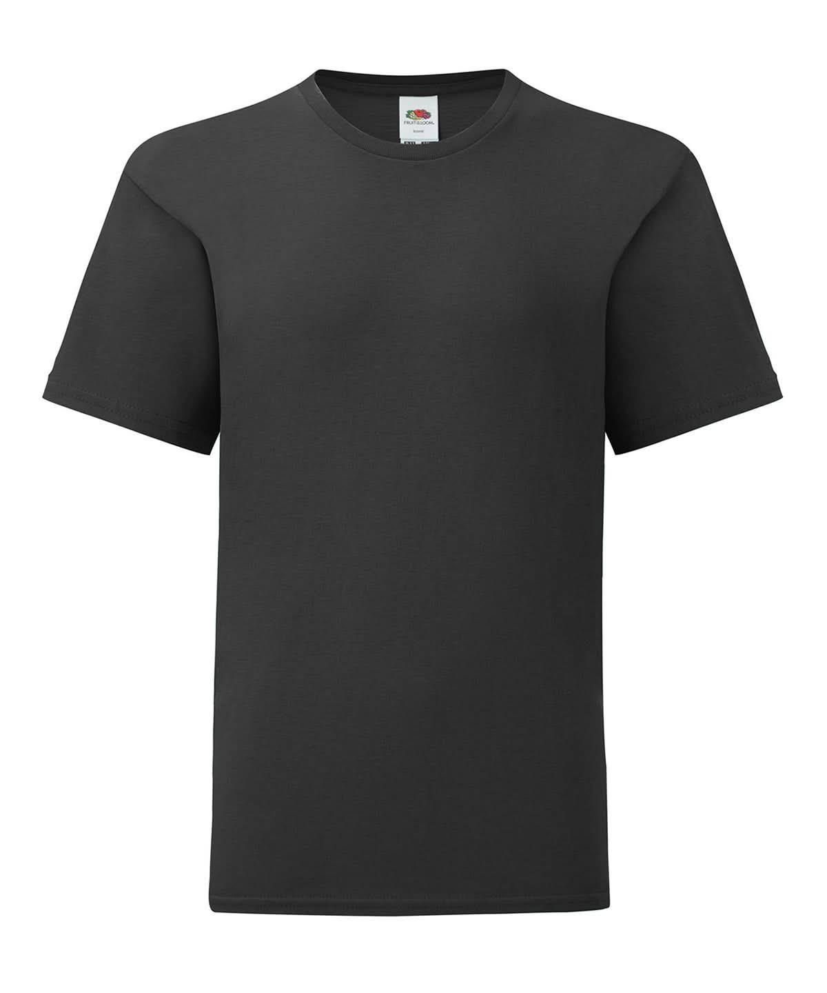 Kids iconic 150 T Black SS023 - Black - Customisable T-Shirt