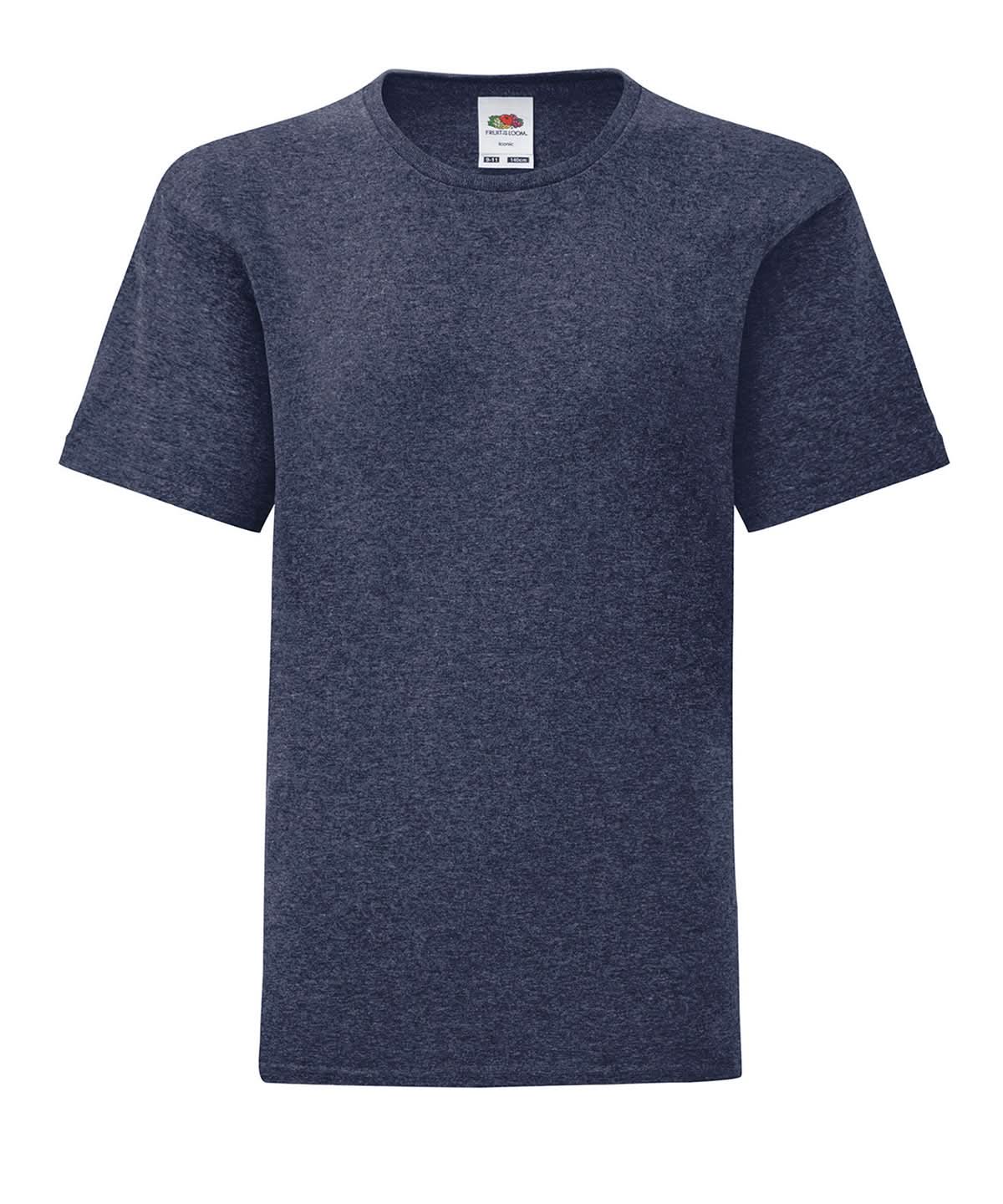 Kids iconic 150 T Heather Navy 61023 - Heather Navy - Customisable T-Shirt
