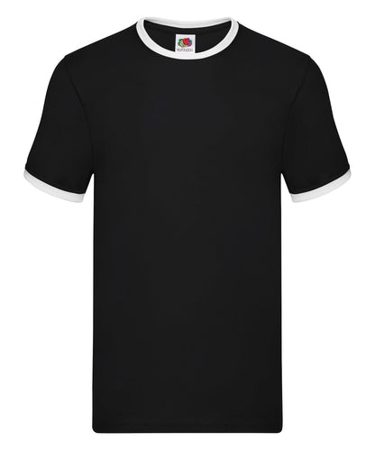 Ringer T SS168 - Black White - Customisable T-Shirt