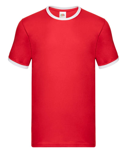 Ringer T SS168 - Red White - Customisable T-Shirt