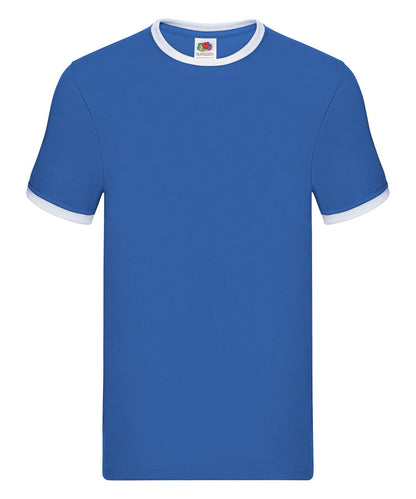 Ringer T SS168 - Royal White - Customisable T-Shirt
