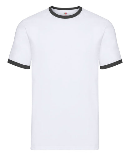 Ringer T SS168 - White Black - Customisable T-Shirt
