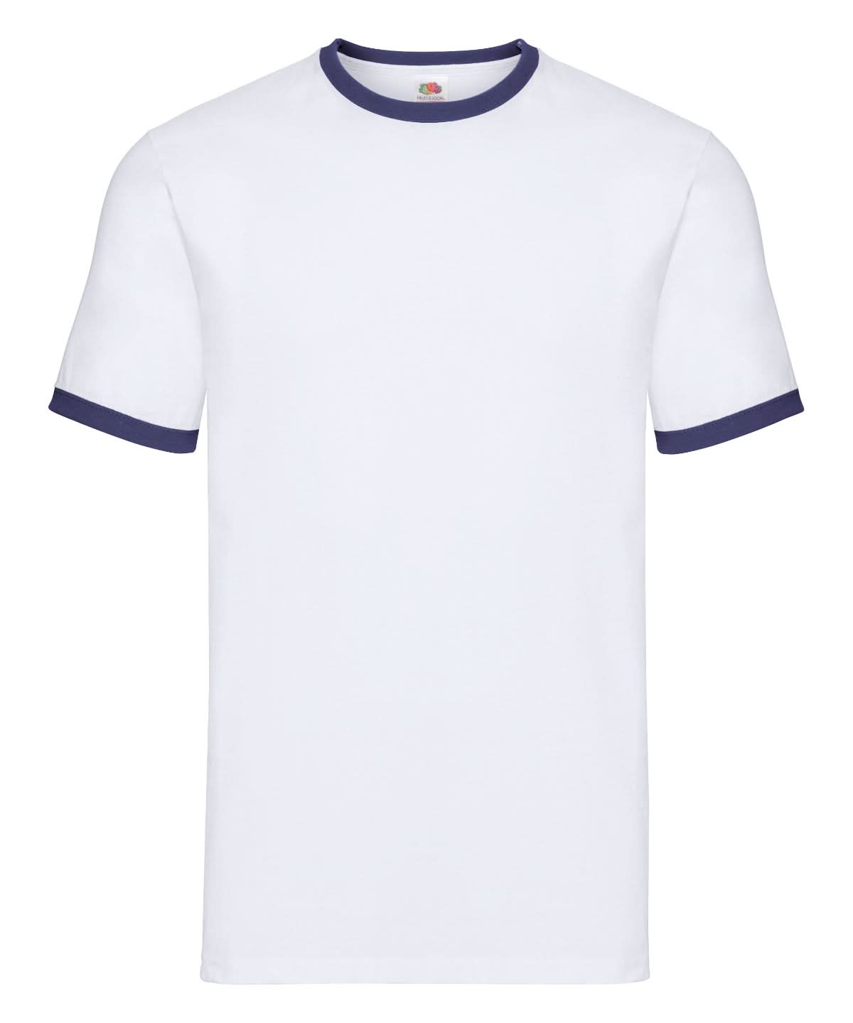Ringer T SS168 - White Navy - Customisable T-Shirt