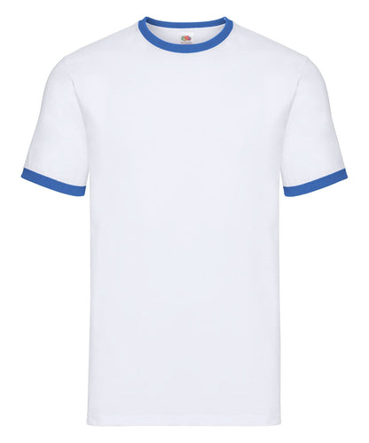 Ringer T SS168 - White Royal Blue - Customisable T-Shirt
