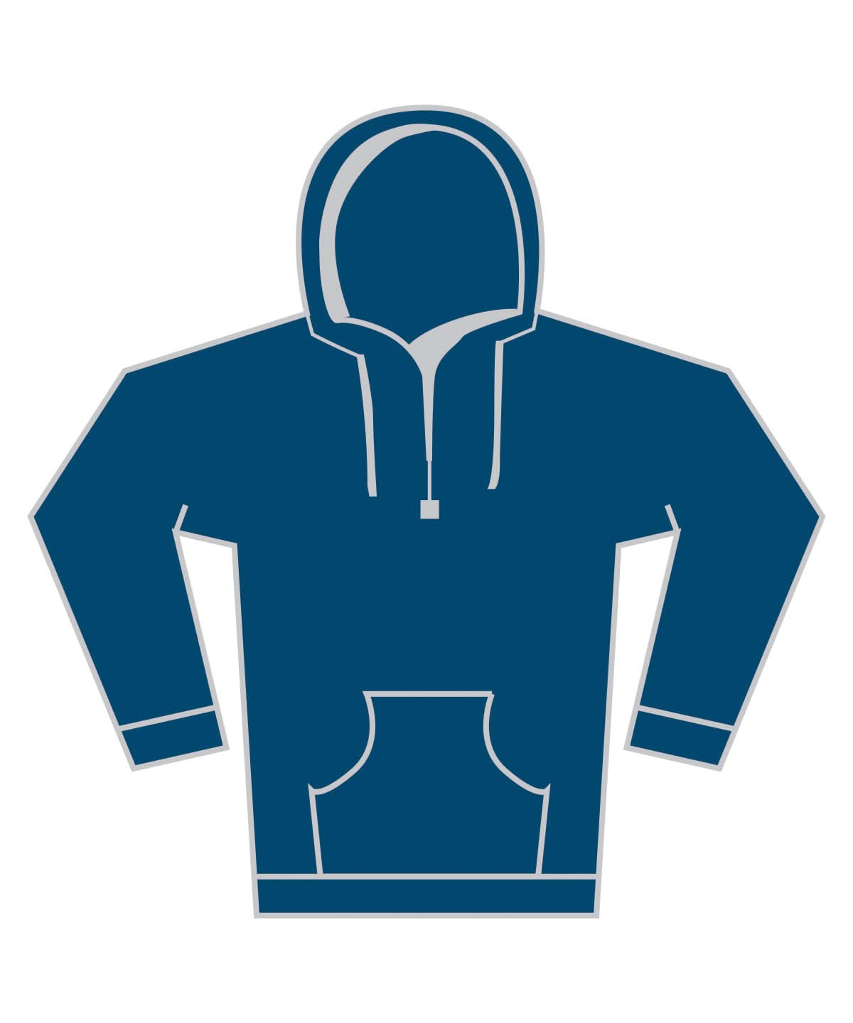 Supercotton Hooded Sweatshirt SS241 - Mountain Blue - Customisable Sweatshirts
